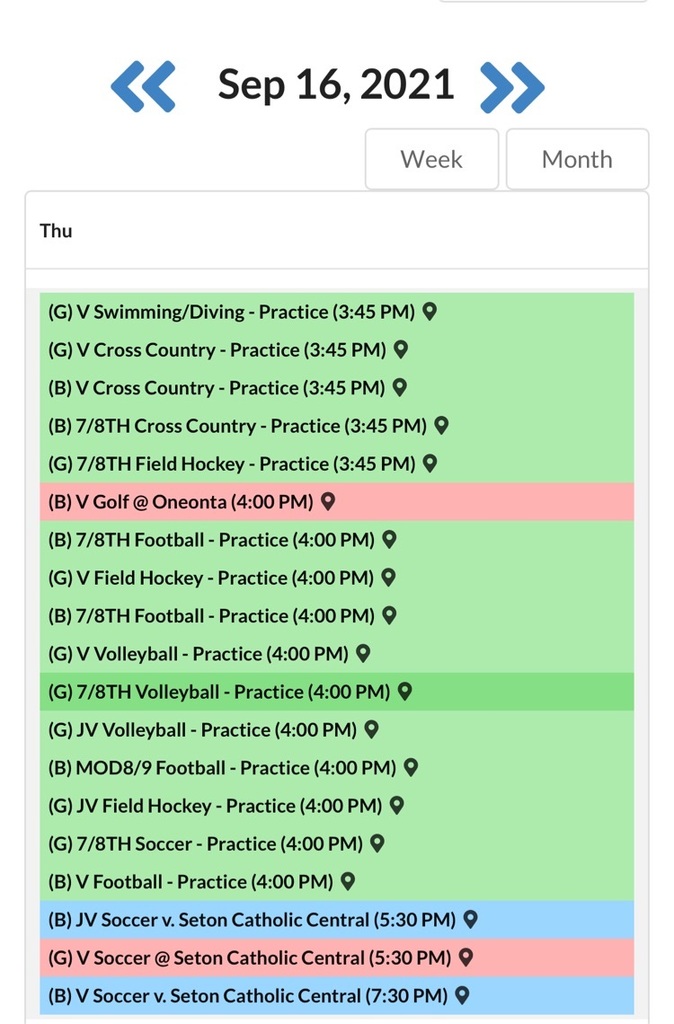 schedule