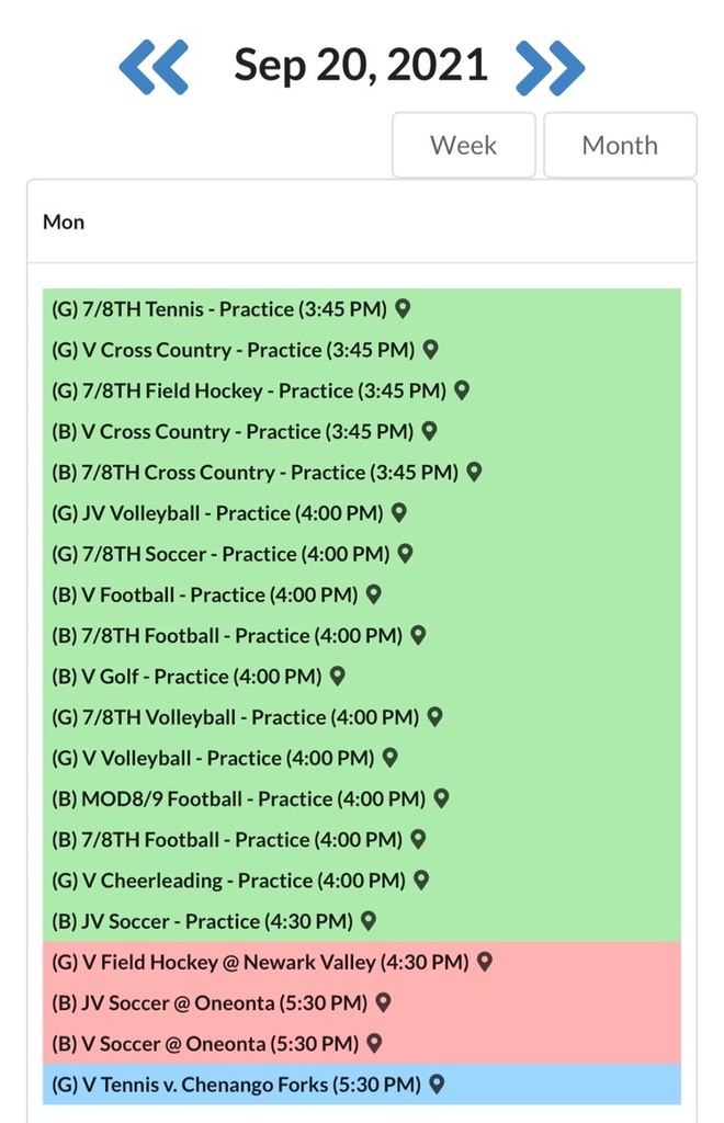 schedule