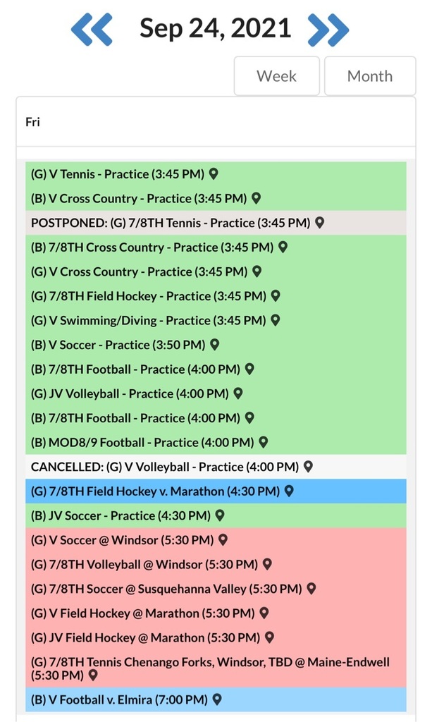 schedule