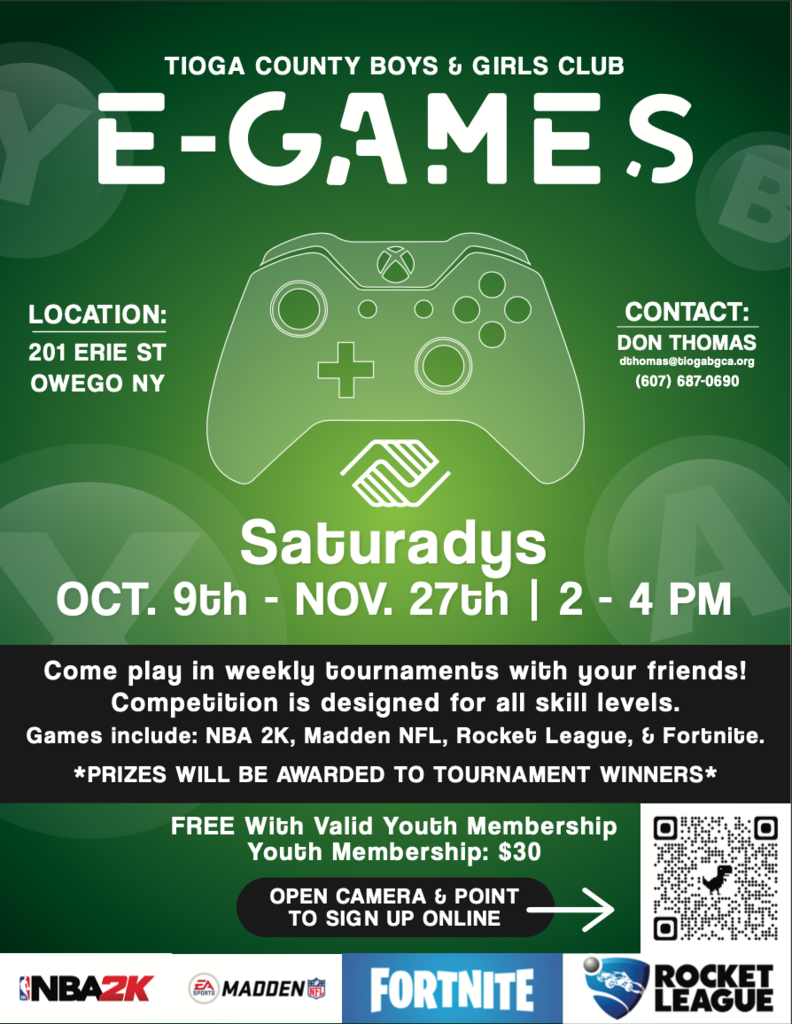 TCBGC E-Games Flyer