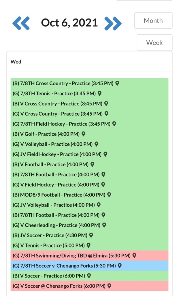 schedule