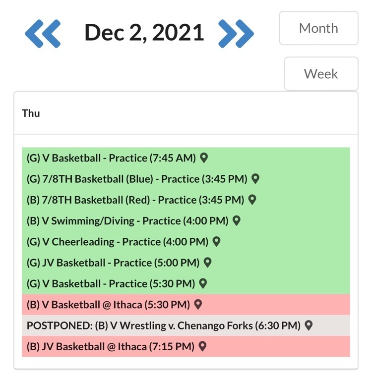 schedule