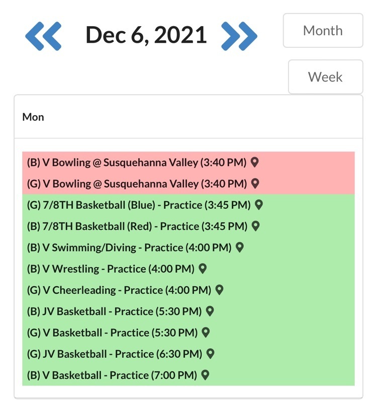 schedule