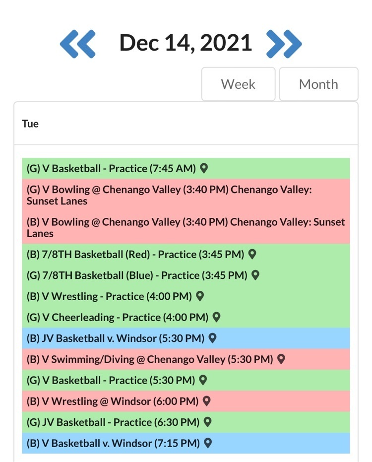 schedule 