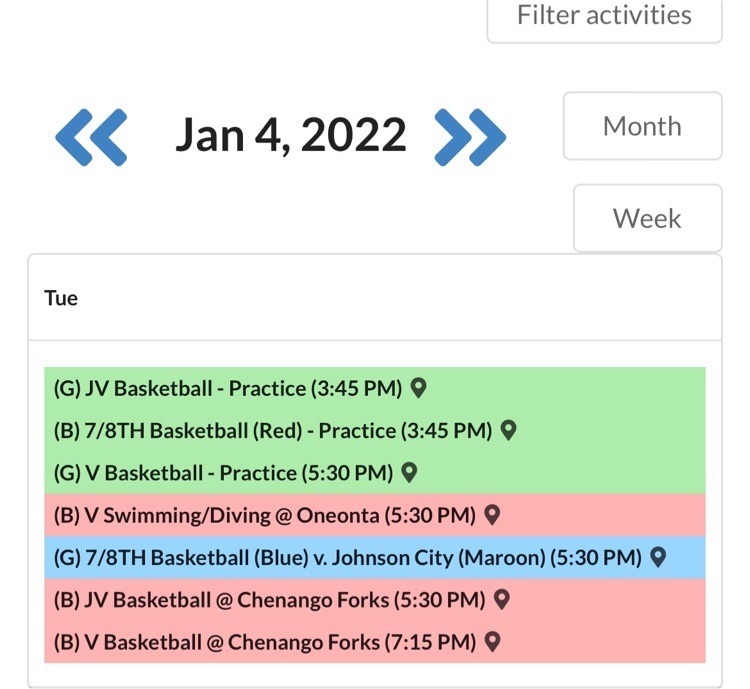 schedule