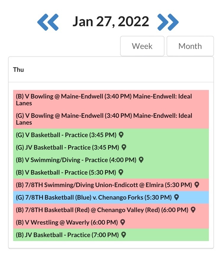 schedule