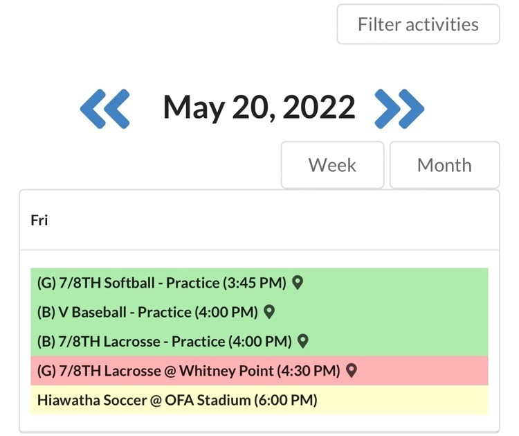 schedule