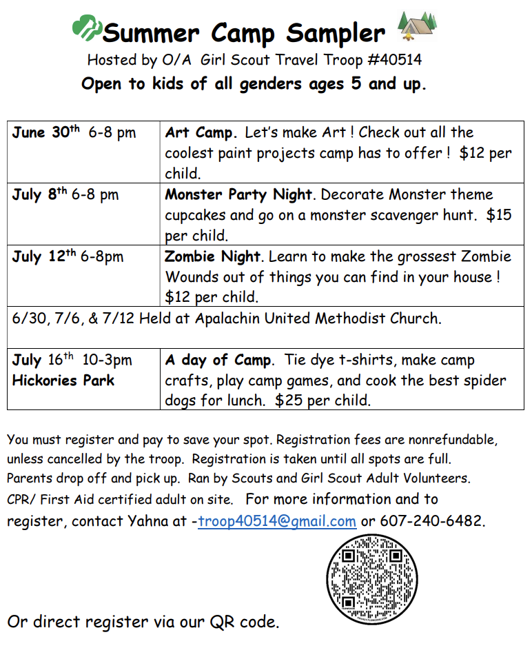 Girl Scout Summer Camp Info
