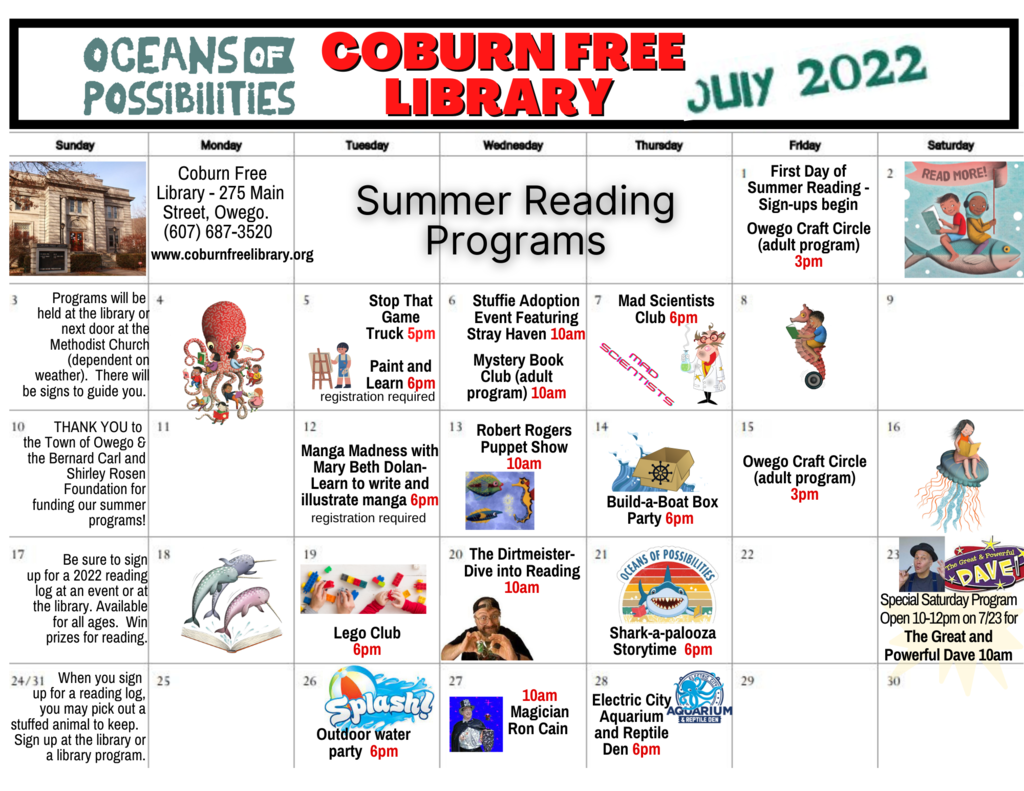 Coburn Library Summer Info